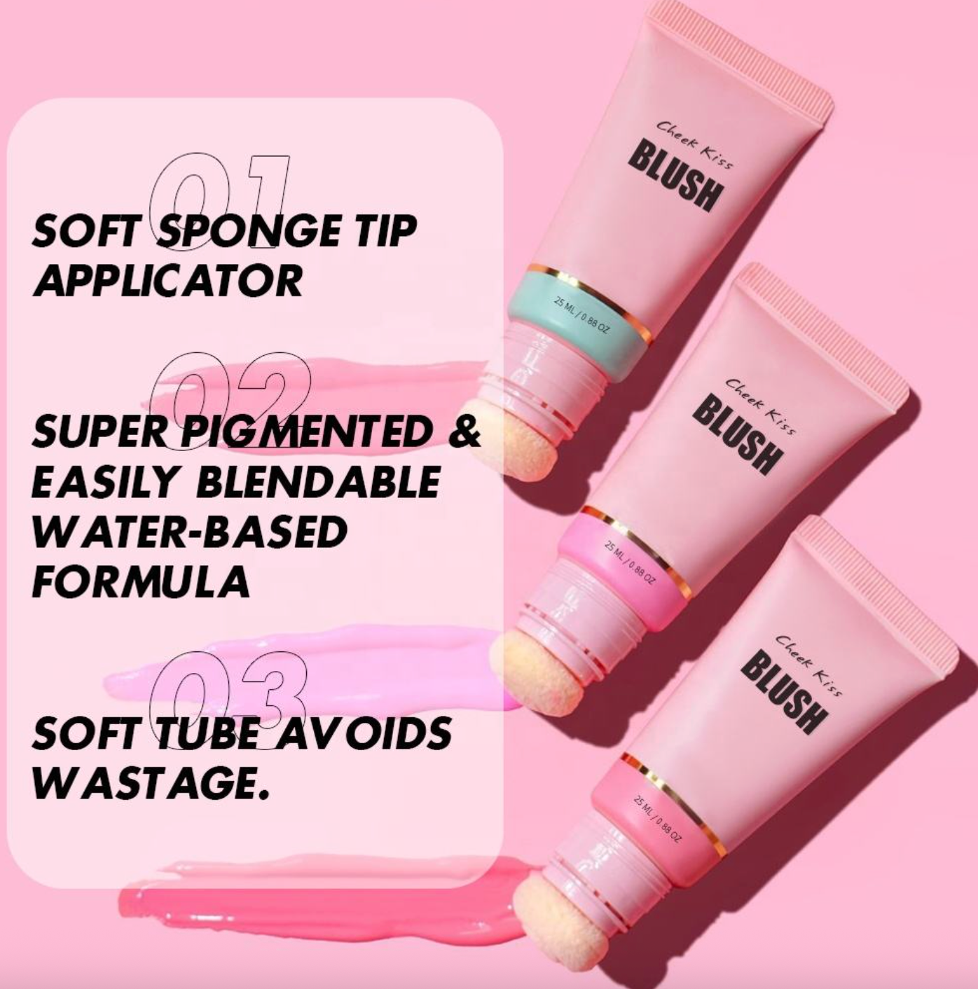 Wholesale Maquillaje Cream Blush Private Label Waterproof Long Lasting Vegan Pigmented Pink Liquid Blush