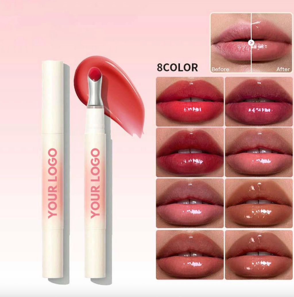 Vegan Labeling Glitter Lip Gloss Moisturizing Clear Lip Makeup Long-lasting Tint Juicy Lasting Lipgloss Collection