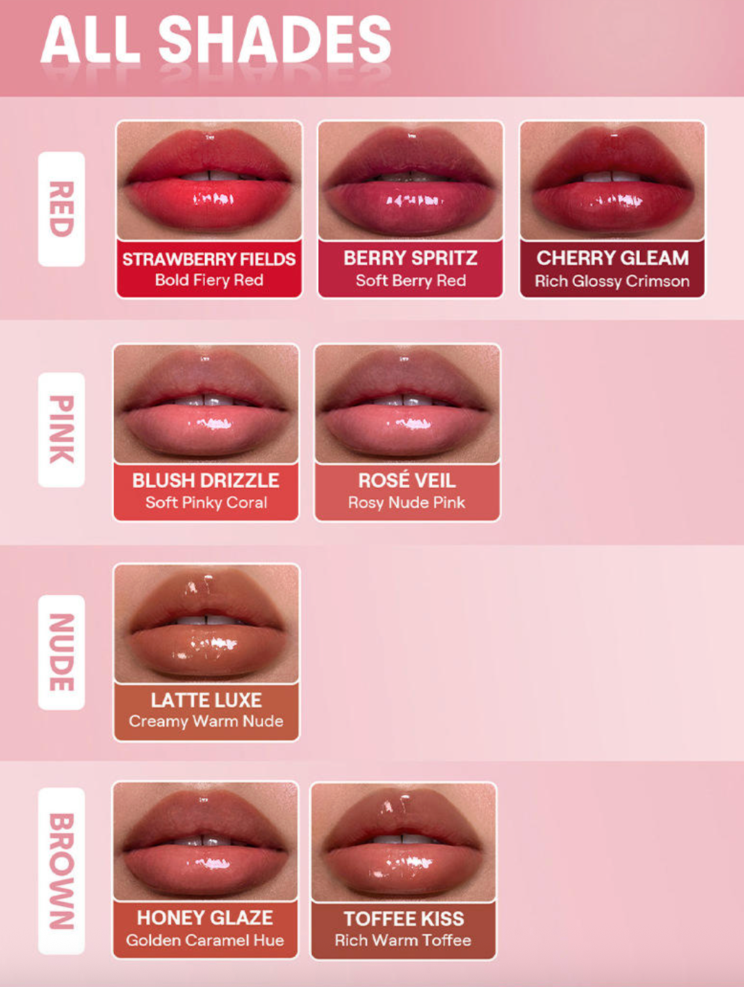 Vegan Labeling Glitter Lip Gloss Moisturizing Clear Lip Makeup Long-lasting Tint Juicy Lasting Lipgloss Collection