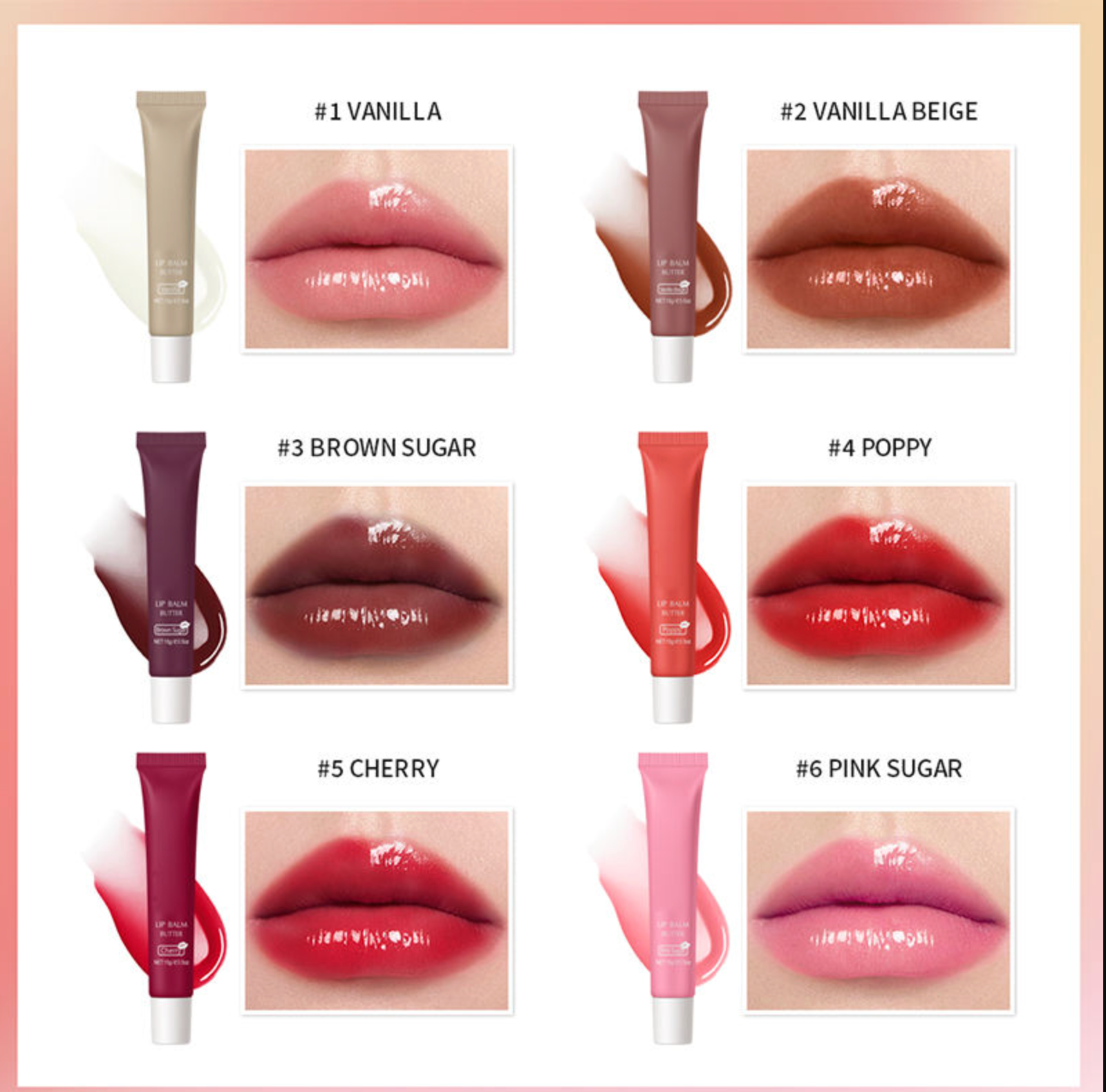 Customized Moisturizing Plum Lip Balm Hydrated Glossy Lip Gloss Private Label