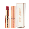 Barra De Labios Personalizable Custom Logo OEM ODM Lipstick Gold Tube Waterproof Creamy Texture Multiple Shades Lipstick