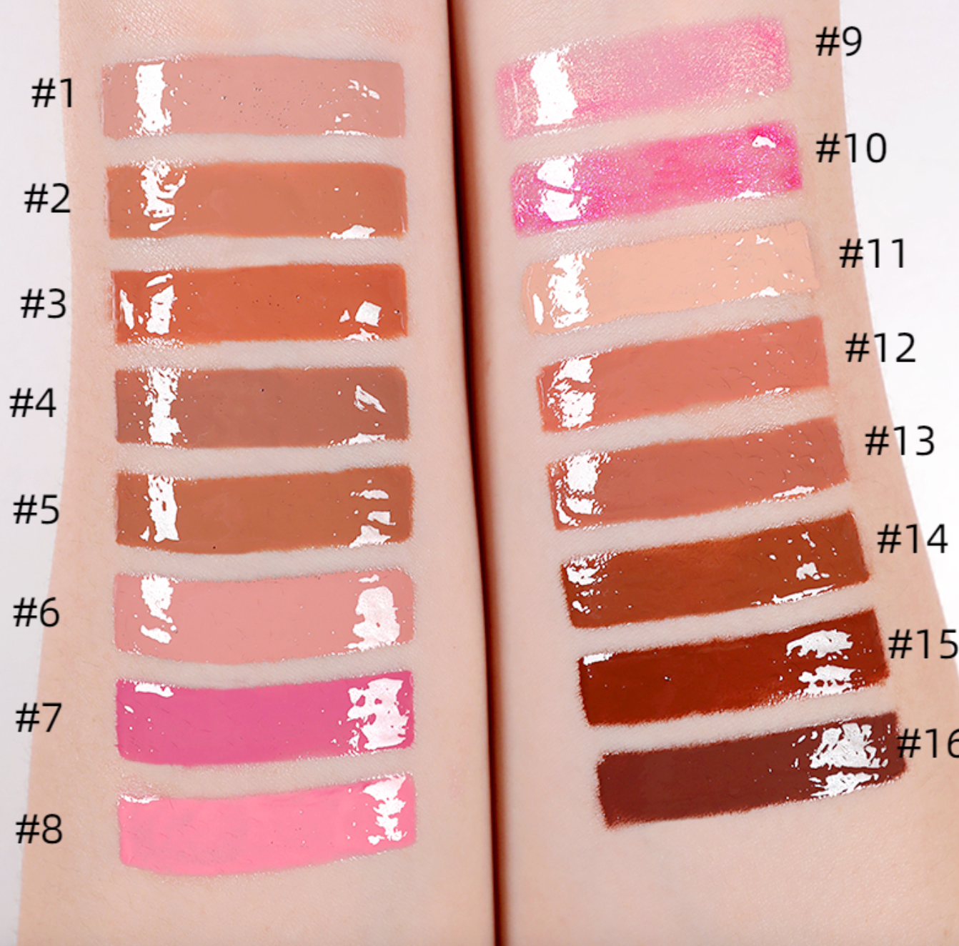 Custom Private Label Lip Plumping Vegan Liquid Glitter Makeup Lip Gloss High Pigment Shimmer Shiny Lip Gloss