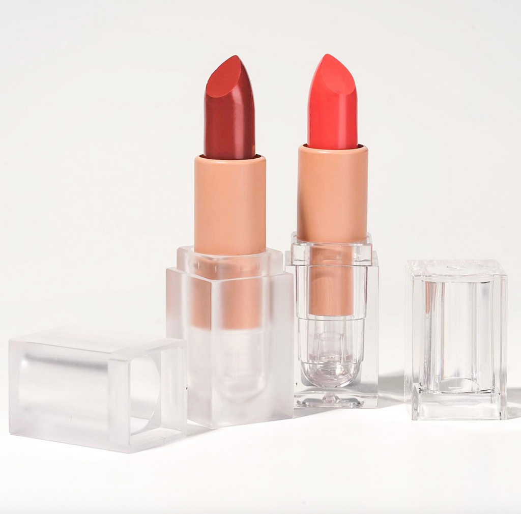 Wholesale Vegan Private Label Waterproof Matte Lipstick with Luxury Glass Packaging