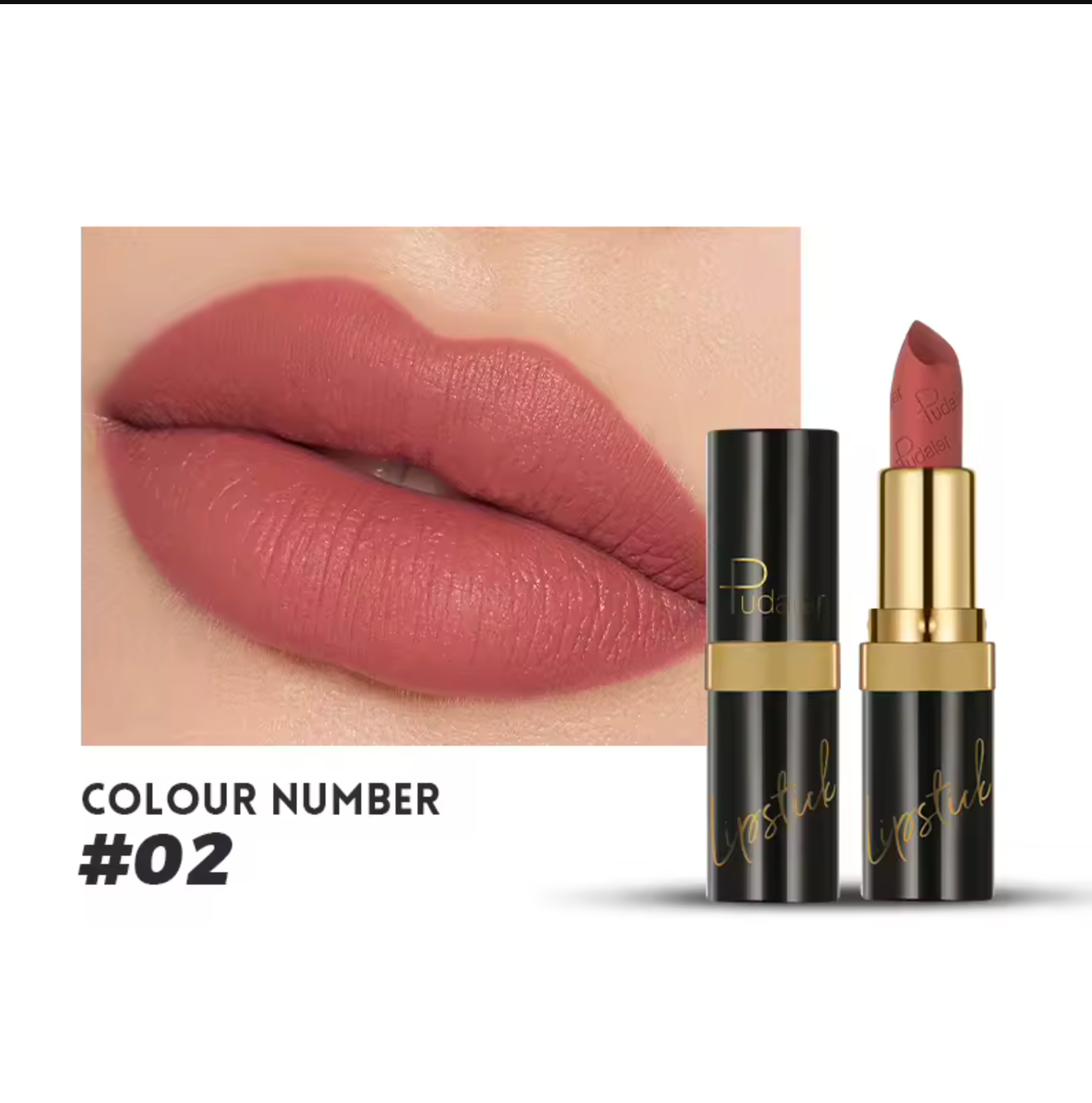 Pudaier Waterproof Transfer-proof Lipstick OEM Private Label Long Lasting Velvet Matte Lipstick Non-stick Cup Lipstick