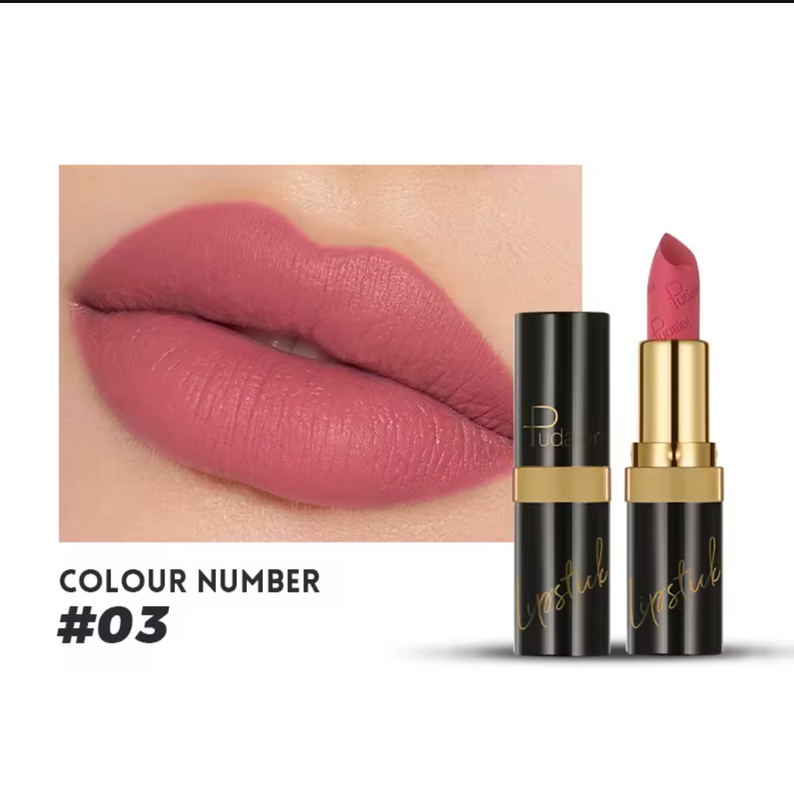 Pudaier Waterproof Transfer-proof Lipstick OEM Private Label Long Lasting Velvet Matte Lipstick Non-stick Cup Lipstick