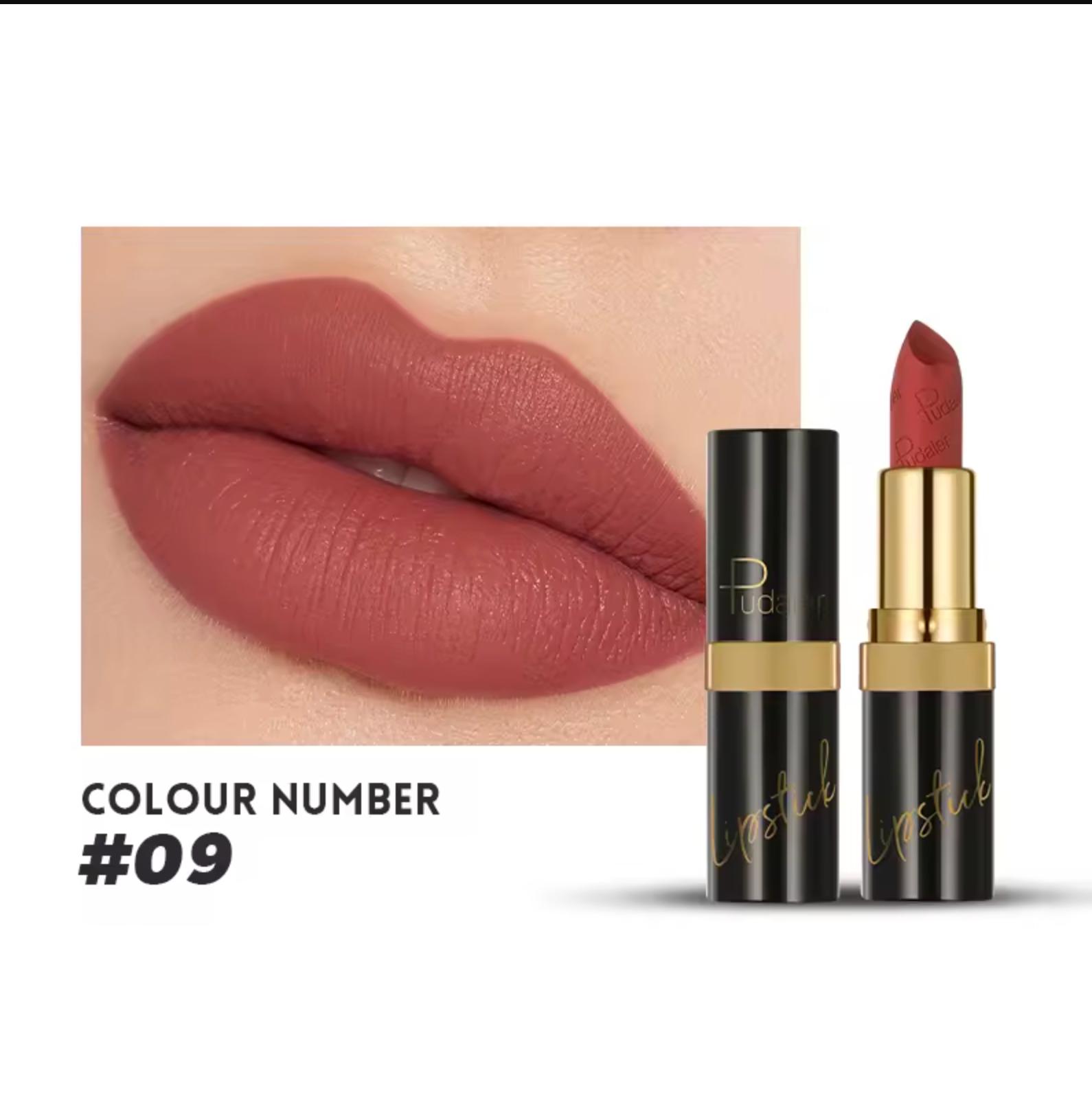 Pudaier Waterproof Transfer-proof Lipstick OEM Private Label Long Lasting Velvet Matte Lipstick Non-stick Cup Lipstick
