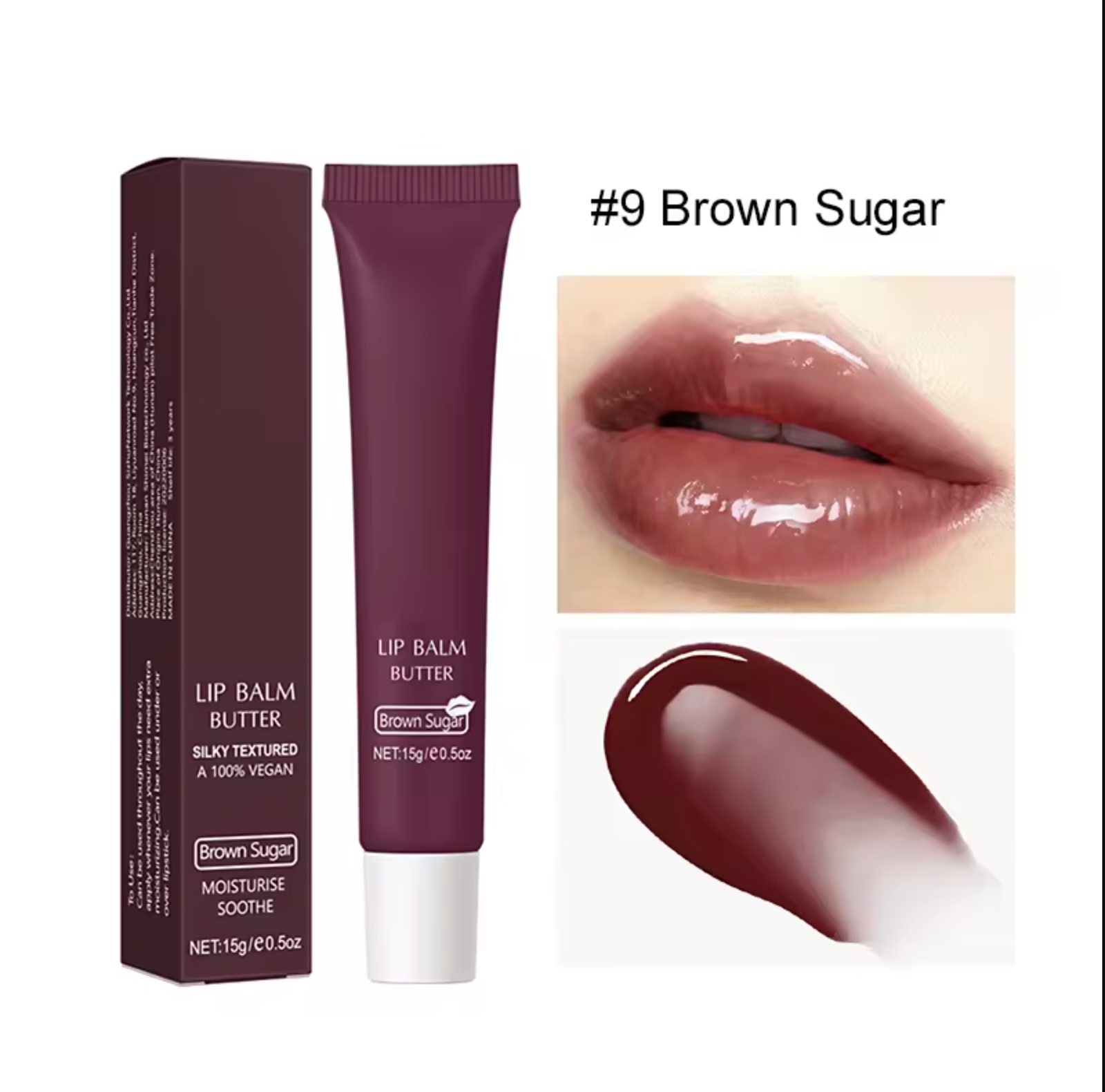 Customized Moisturizing Plum Lip Balm Hydrated Glossy Lip Gloss Private Label